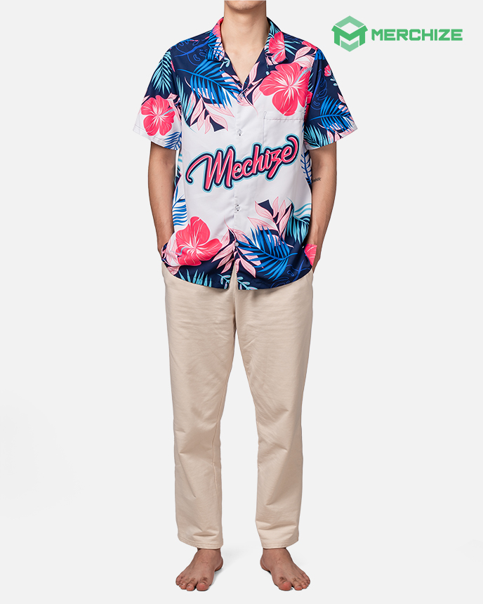 All-over Print Pocket Hawaiian Shirt