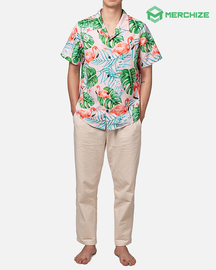 All-over Print Regular Fit Hawaiian Shirt