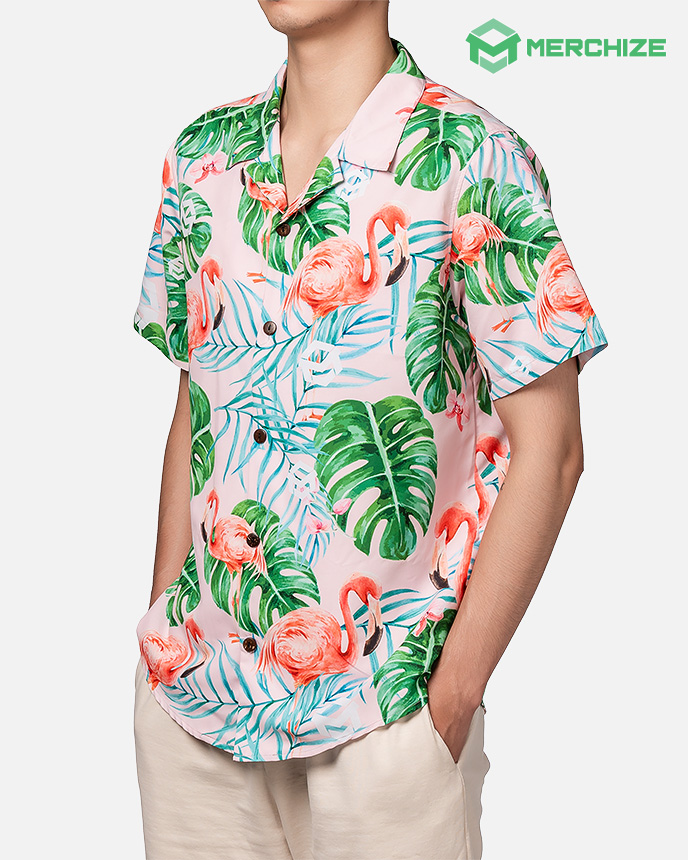 All-over Print Regular Fit Hawaiian Shirt