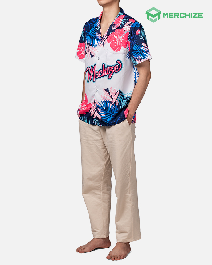 All-over Print Pocket Hawaiian Shirt