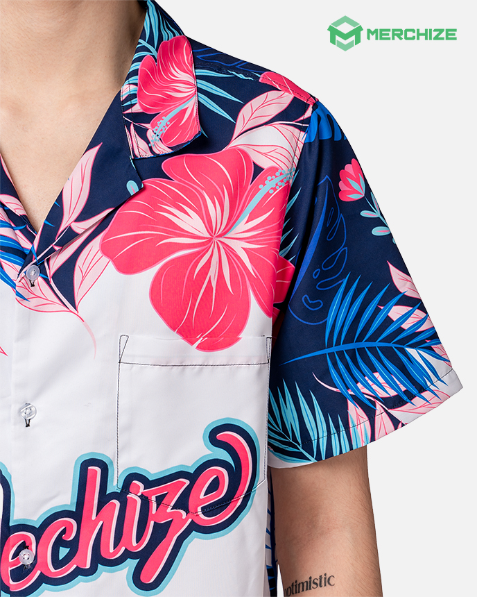 All-over Print Pocket Hawaiian Shirt