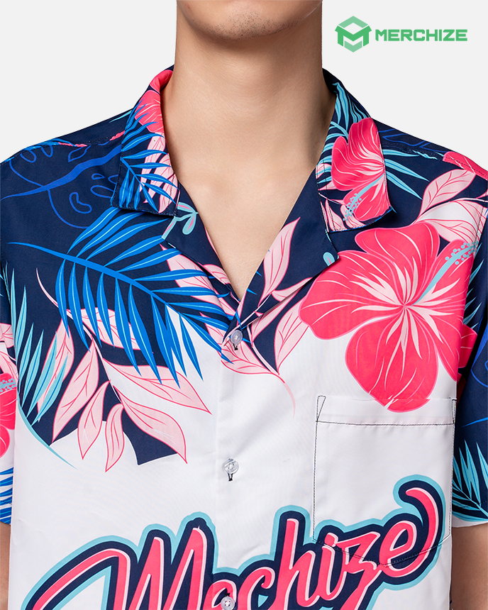 All-over Print Pocket Hawaiian Shirt