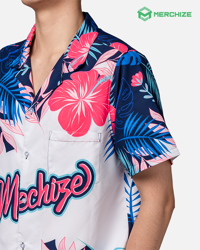 All-over Print Pocket Hawaiian Shirt