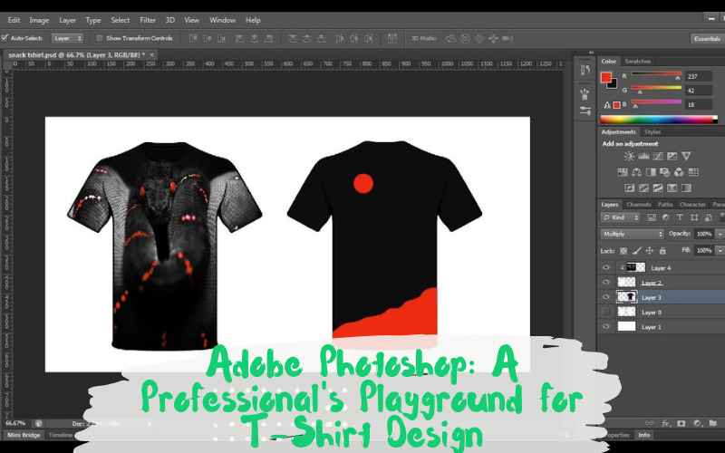 Adobe Photoshop: A Professional's Playground for T-Shirt Design